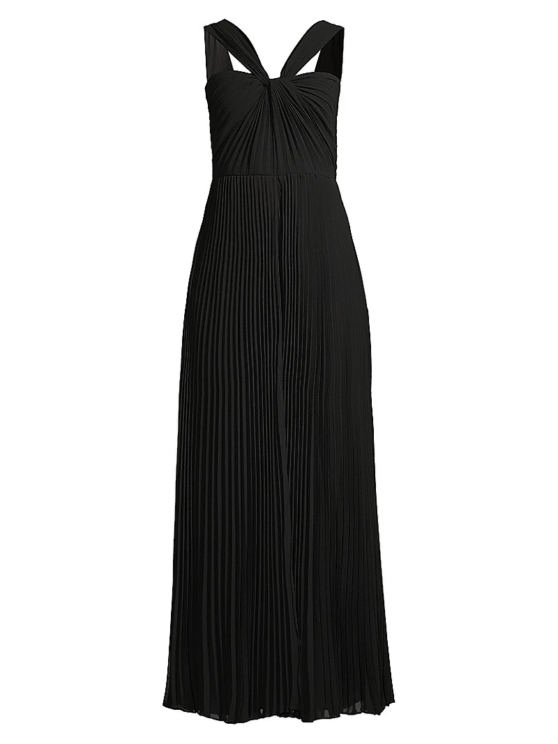 Tina Pleated Twisted Jumpsuit