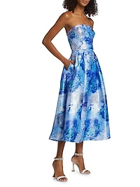 Violet Jacquard Midi-Dress