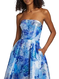 Violet Jacquard Midi-Dress