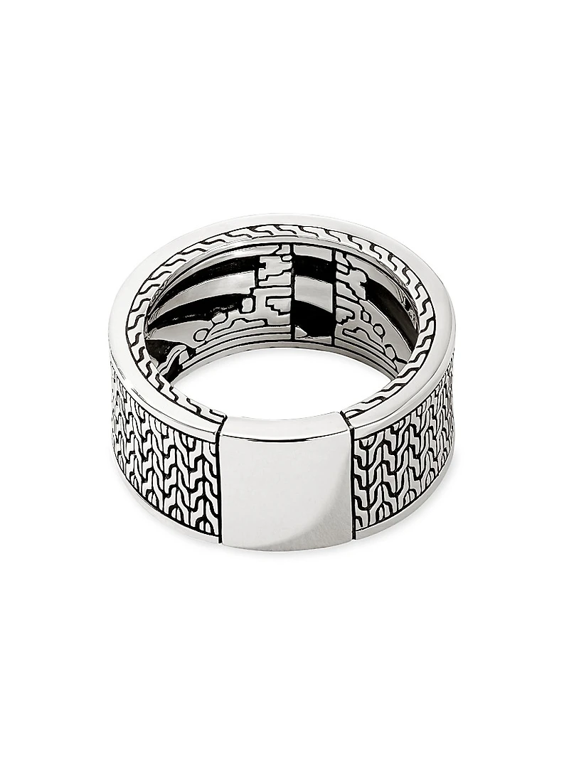 Thailand Carved Chain Inlay Band Ring
