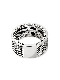 Thailand Carved Chain Inlay Band Ring