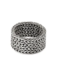 Indonesia Rata Chain Sterling Silver Band Ring
