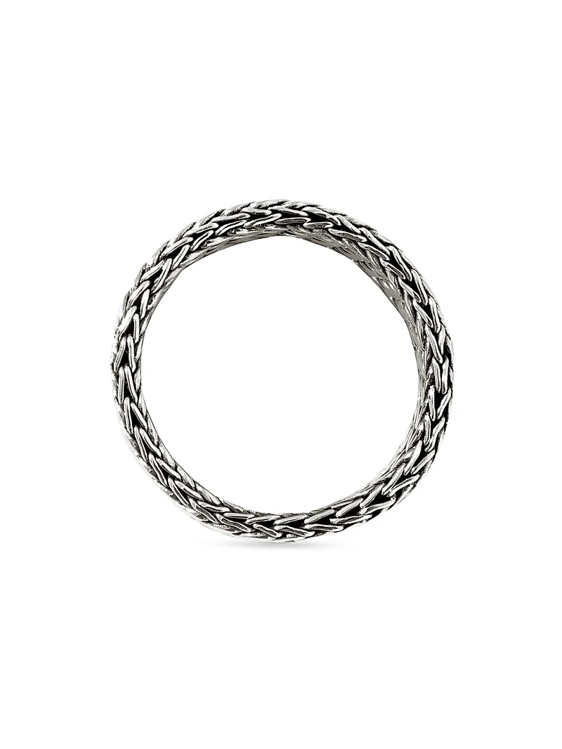 Indonesia Rata Chain Sterling Silver Band Ring