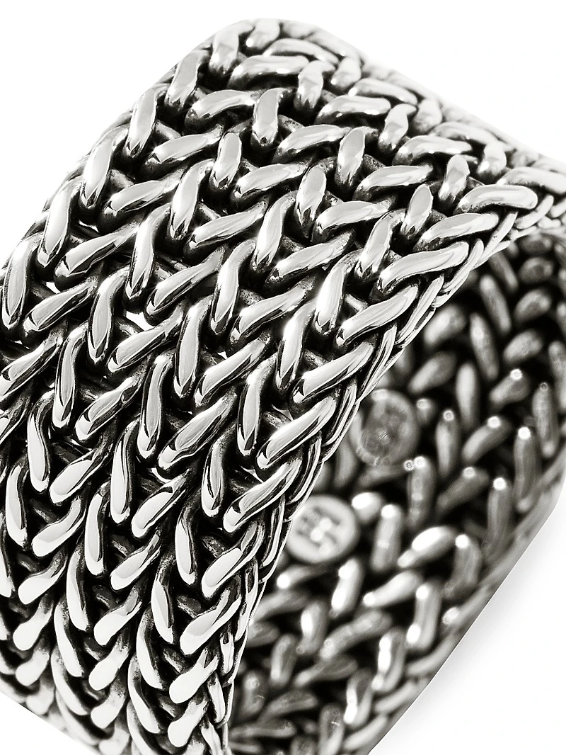 Indonesia Rata Chain Sterling Silver Band Ring
