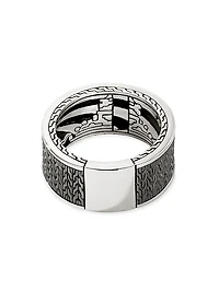 Thailand Carved Chain Inlay Band Ring