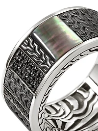 Thailand Carved Chain Inlay Band Ring