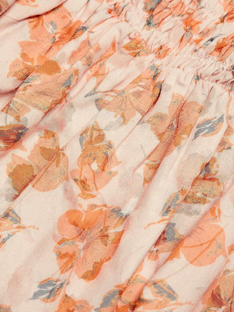 Everly Floral Cotton-Blend Handkerchief Dress