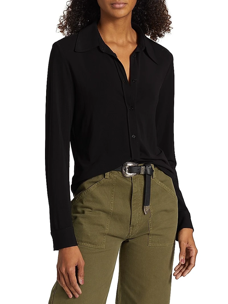 Celestine Button-Front Blouse