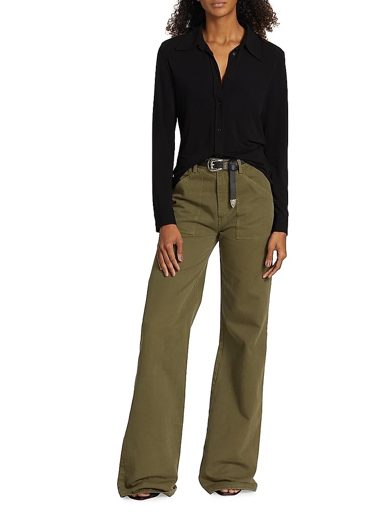 Celestine Button-Front Blouse