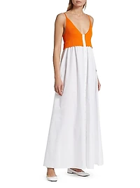 Mix Media Maxi Dress