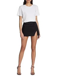 Jones Belted Micro Miniskirt
