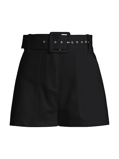 Kasey Belted High-Rise Shorts