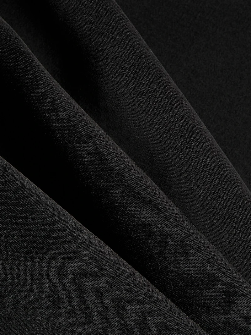 Evelyn Satin Crisscross Halter Gown