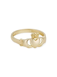14K Yellow Gold Claddagh Ring