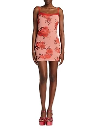 Floral Mesh Minidress