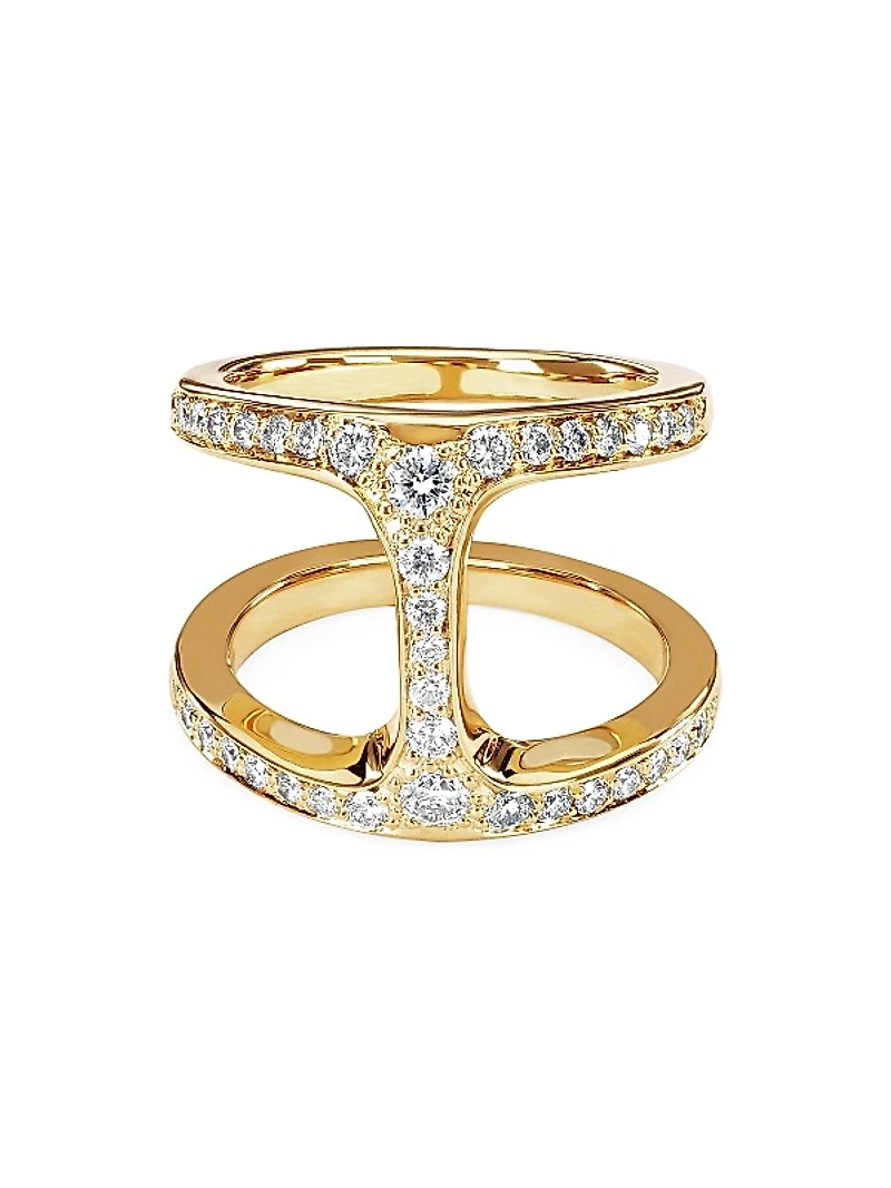 Dame Phantom 18K Yellow Gold & 0.65 TCW Diamond Ring