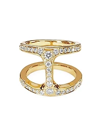 Dame Phantom 18K Yellow Gold & 0.65 TCW Diamond Ring