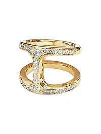 Dame Phantom 18K Yellow Gold & 0.65 TCW Diamond Ring