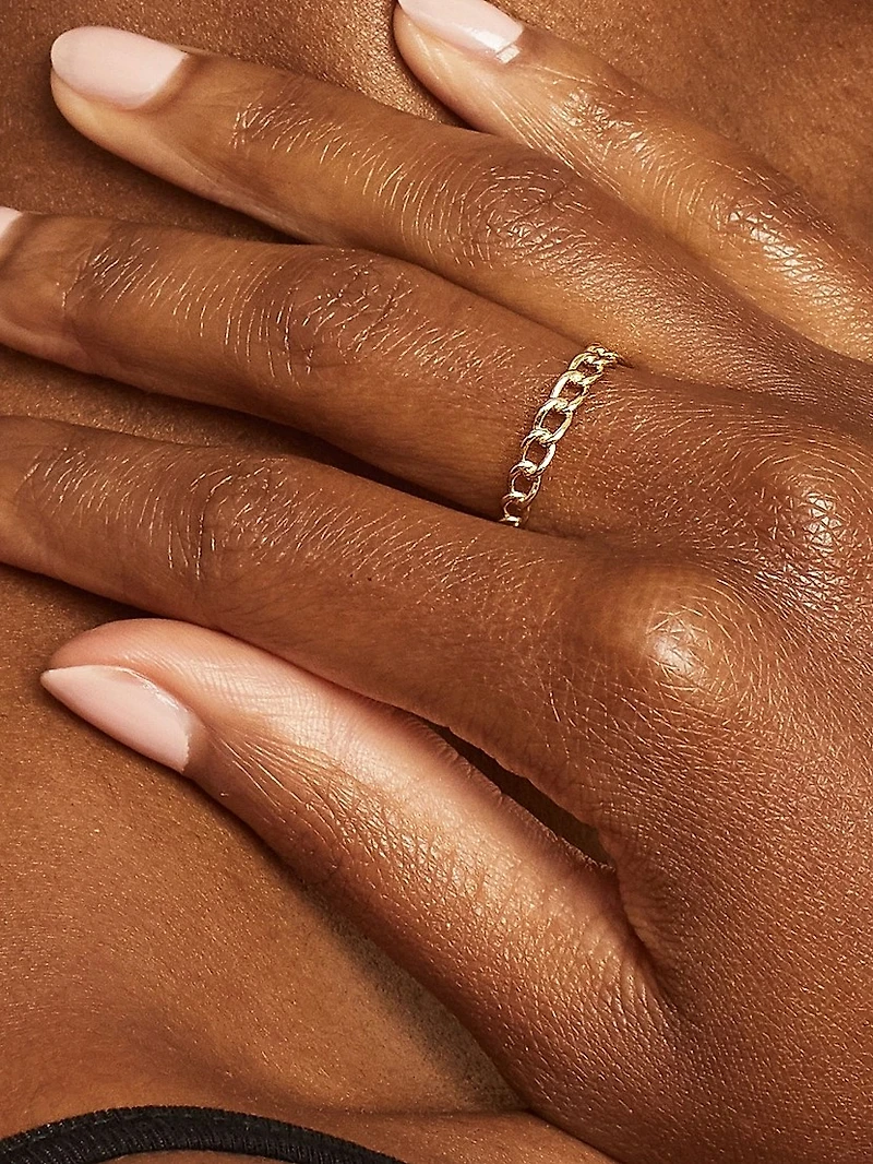 14K Yellow Gold 1956 Dainty Curb Link Ring