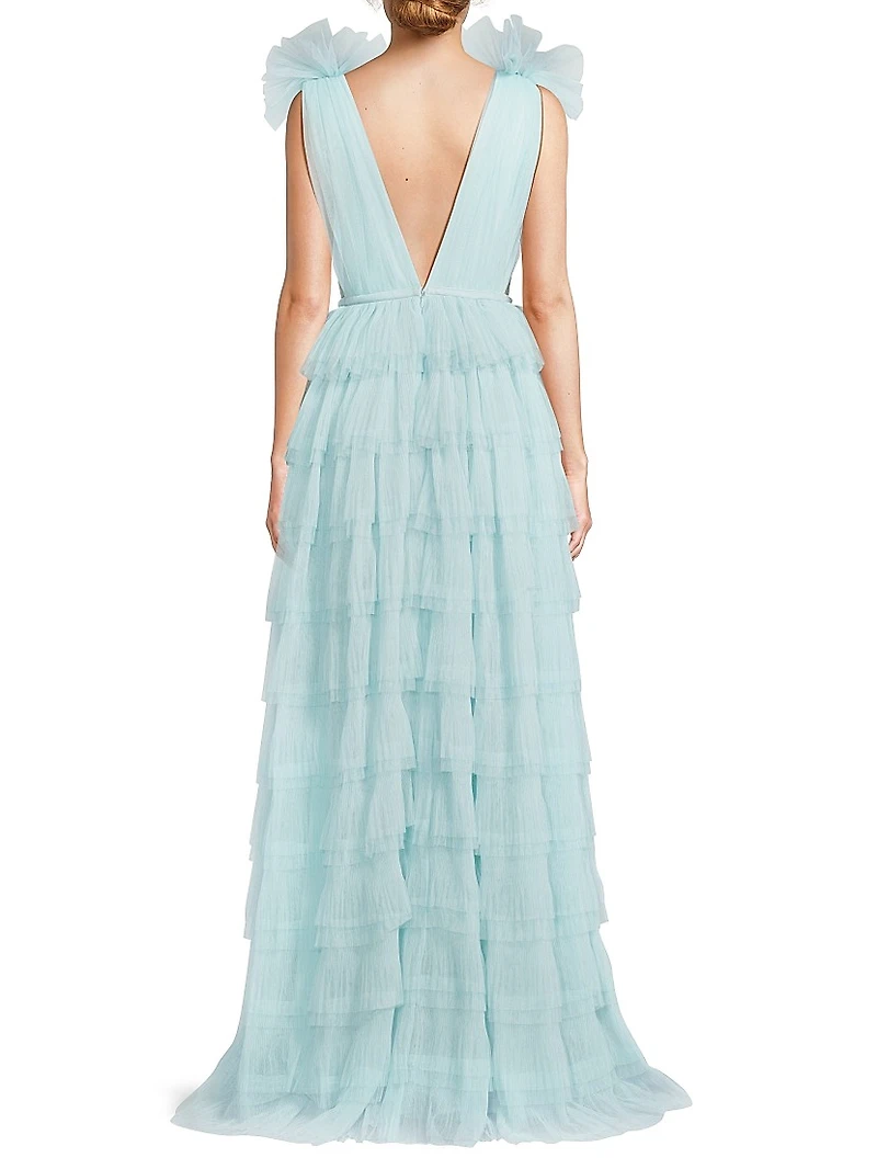 Sabrina Tulle Plunge Gown