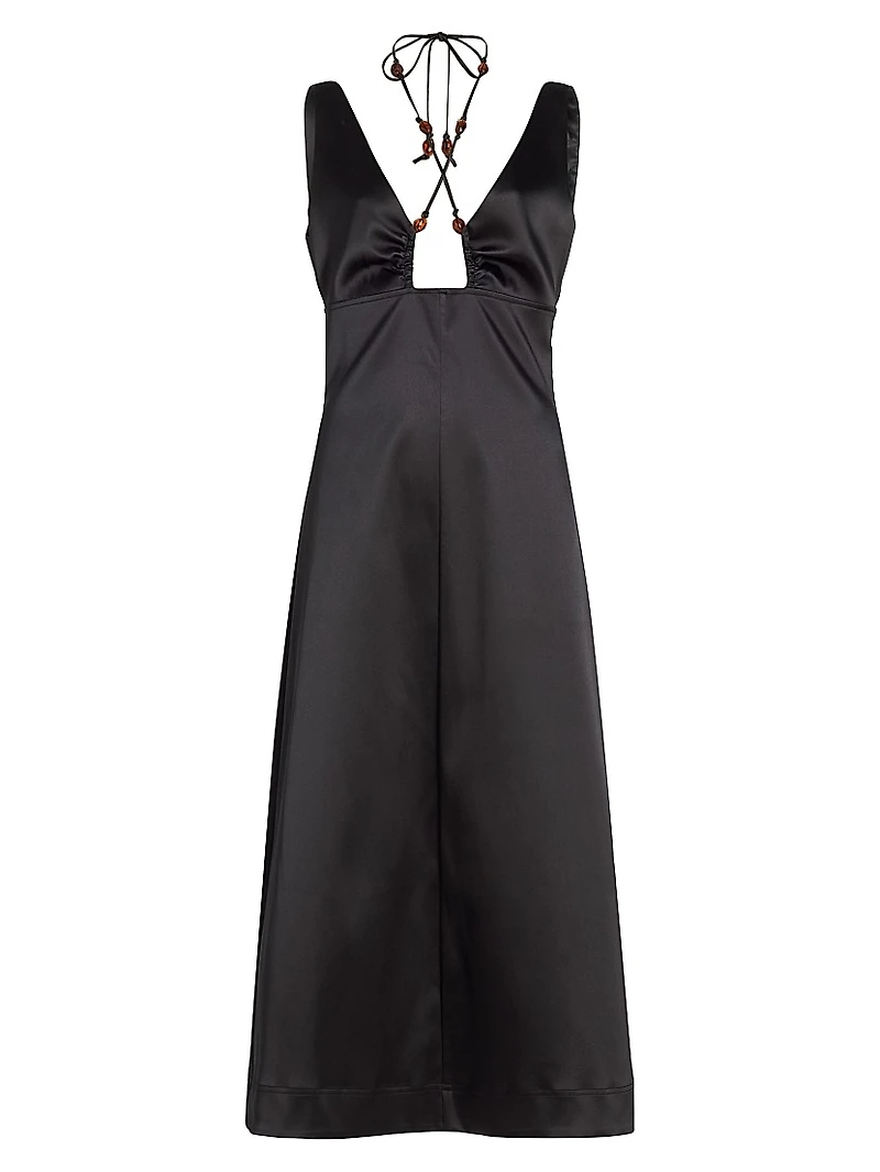 Satin Halter Dress