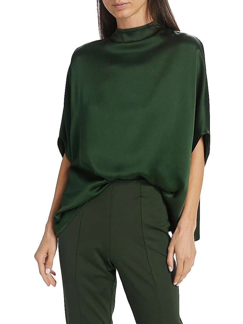 Doubleface Satin Cape Tee