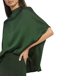 Doubleface Satin Cape Tee