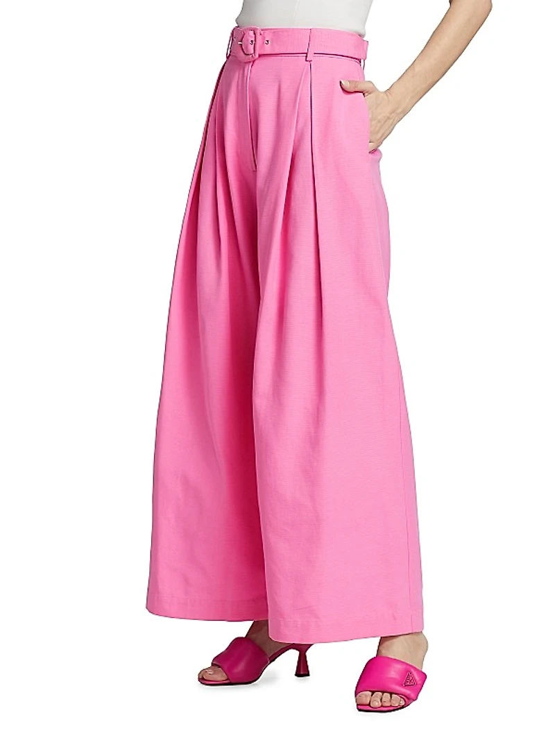 Tailored Pleat-Front Pants