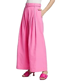 Tailored Pleat-Front Pants