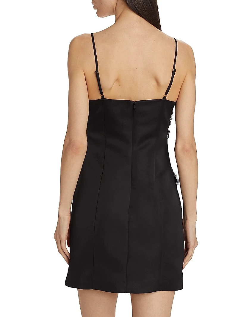 Sutton Embellished Floral Appliqué Minidress