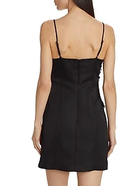 Sutton Embellished Floral Appliqué Minidress