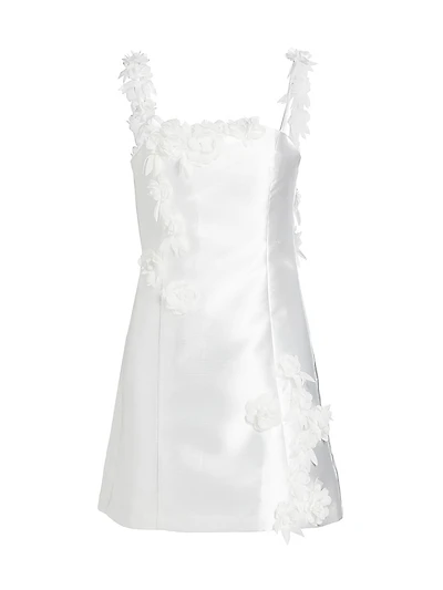 Stevie Flower Appliqué Minidress