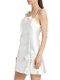 Stevie Flower Appliqué Minidress