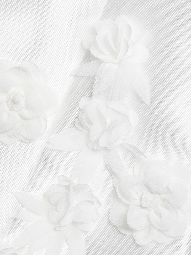 Stevie Flower Appliqué Minidress