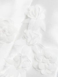 Stevie Flower Appliqué Minidress