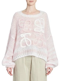 Boxy Striped Anagram Sweater