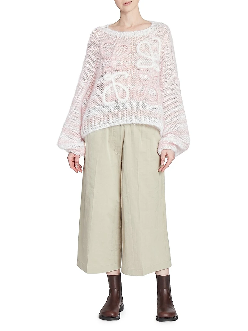 Boxy Striped Anagram Sweater