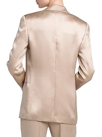 Silk One-Button Jacket