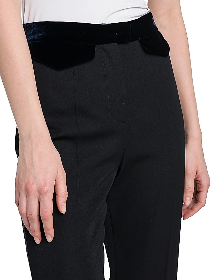 Velvet Waist Slim Pants