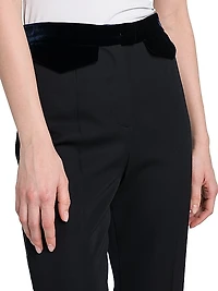 Velvet Waist Slim Pants