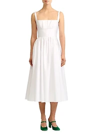 Terese Cotton Poplin Midi Dress