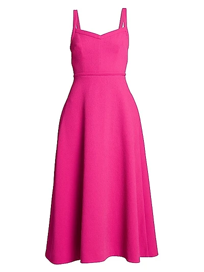 Elvita V-Neck Midi-Dress