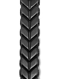Chevron Woven Bracelet Black Titanium and Nylon, 9mm