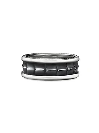 Armory Band Ring Sterling Silver, 9MM