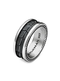 Armory Band Ring Sterling Silver, 9MM