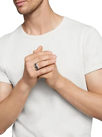 Armory Band Ring Sterling Silver, 9MM