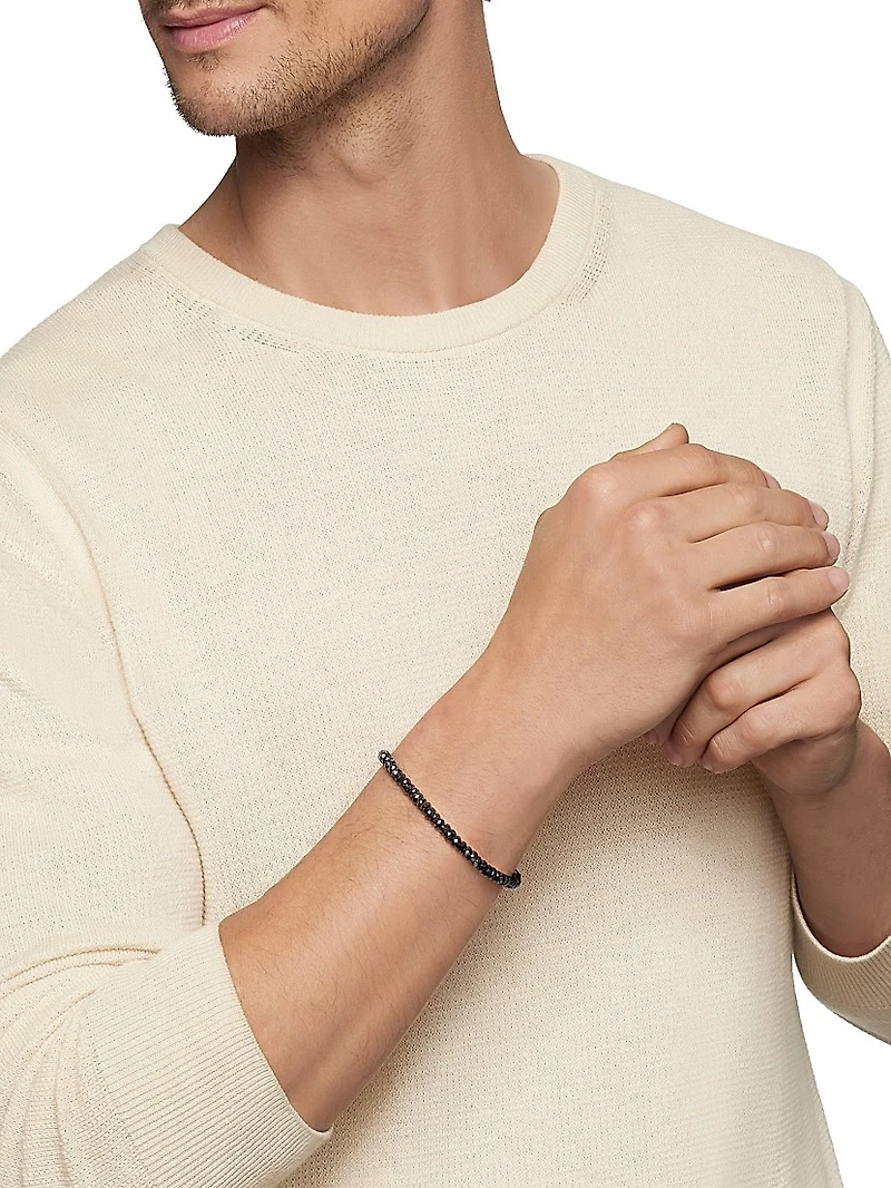 Spiritual Beads Faceted Bracelet Sterling Silver