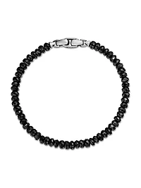 Spiritual Beads Faceted Bracelet Sterling Silver