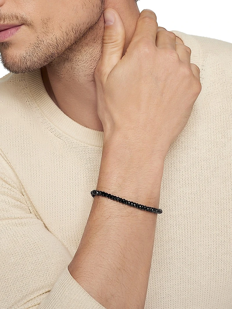 Spiritual Beads Faceted Bracelet Sterling Silver