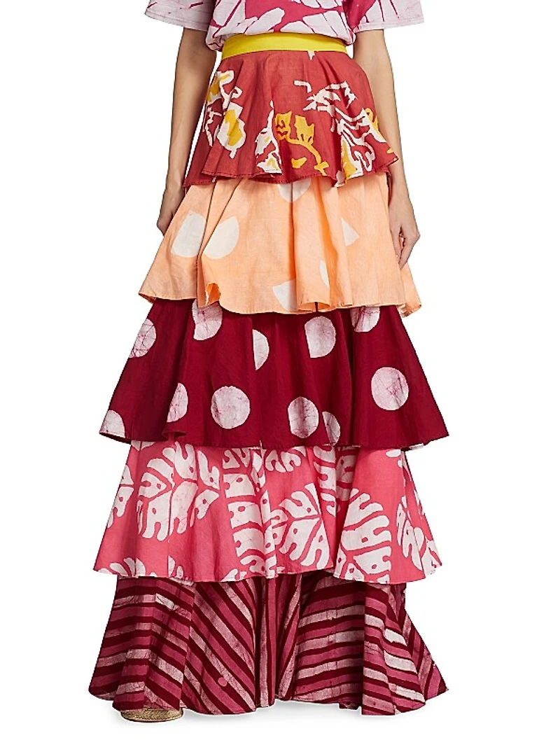 Erica Tiered Ruffle Maxi Skirt